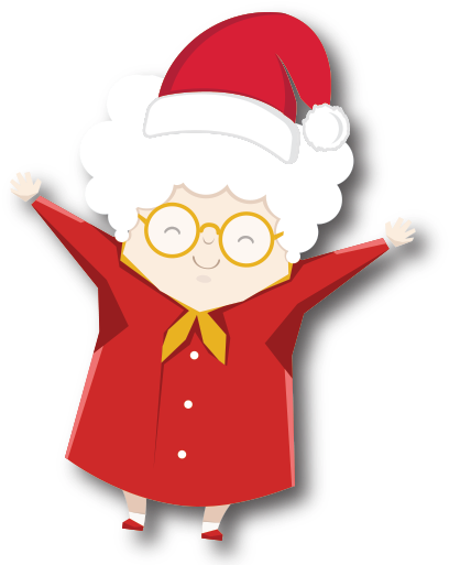 Grandma Claus - Santa Grandma (467x548), Png Download