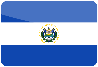 Sal - - El Salvador Coat Of Arms Tile Coaster (410x296), Png Download