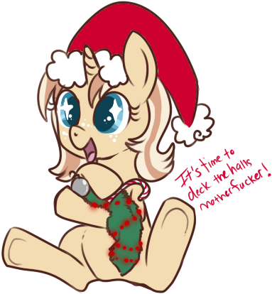 Lulubell, Christmas, Hat, Oc, Oc - Cartoon (420x430), Png Download