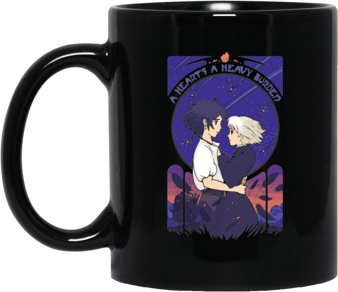 Howl's Moving Castle A Heart's A Heavy Burded Coffee - Mug (1155x1155), Png Download