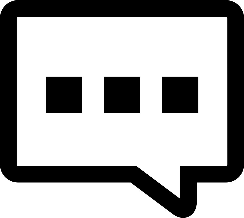 Comment Bubble With Three Squares Comments - Comment Vector (980x874), Png Download