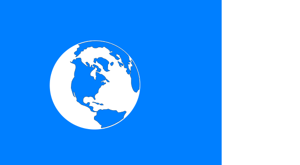 Blue Earth Icon Clip Art - Saltythreadsgifts Hello World Canvas Pouch (600x331), Png Download