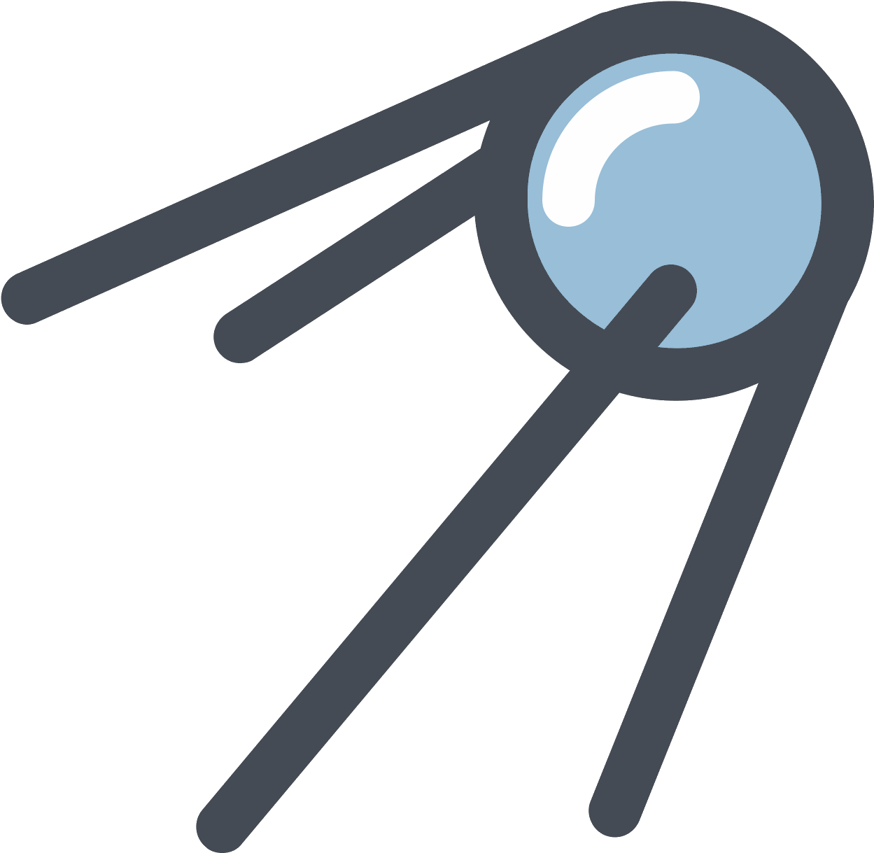 Earth Sputnik Icon - Comet Icon Png (1600x1600), Png Download