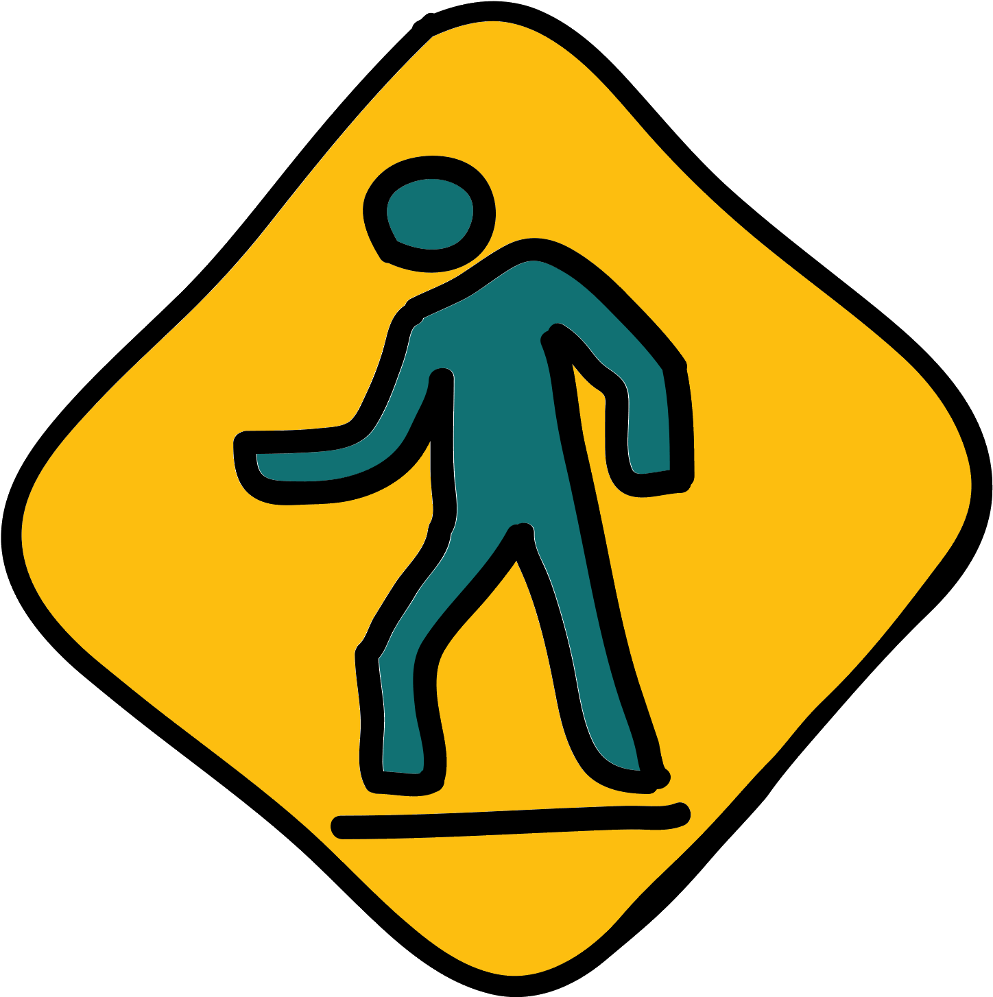 Segnale Stradale Ambulante Della Persona Icon - Señales De La Comunidad (1600x1600), Png Download