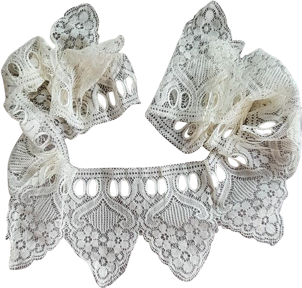 Antique Cathedral Lace Insertion Trim Wispy White Doll - Bracelet (616x616), Png Download