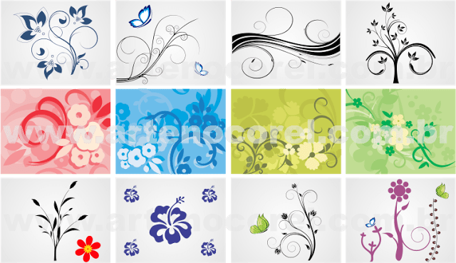 Arabescos 230 Arquivos Vetorizado Em Coreldraw Para - Flower (640x369), Png Download