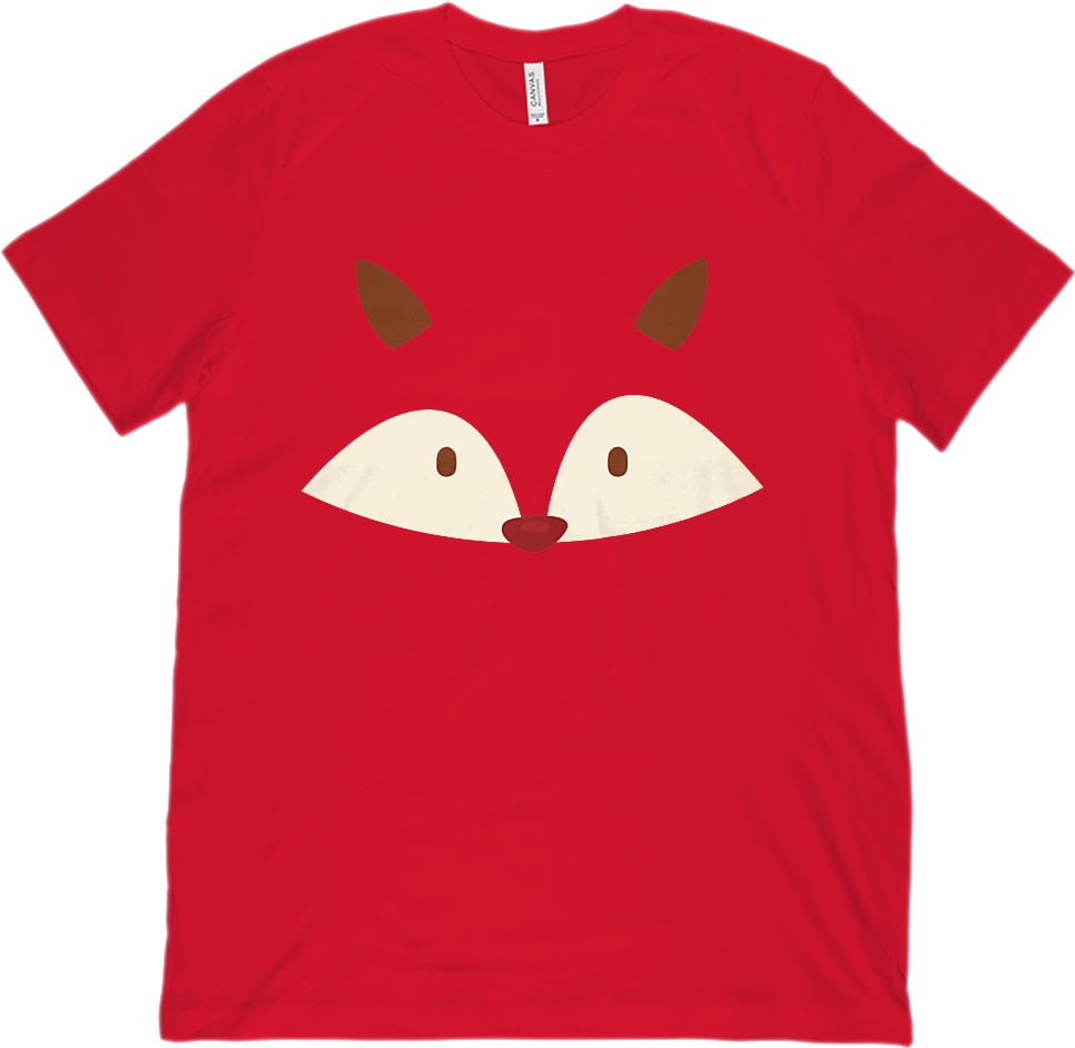 Transparent Fox Face Graphic T-shirt Tee Boxels - T-shirt (1000x1000), Png Download