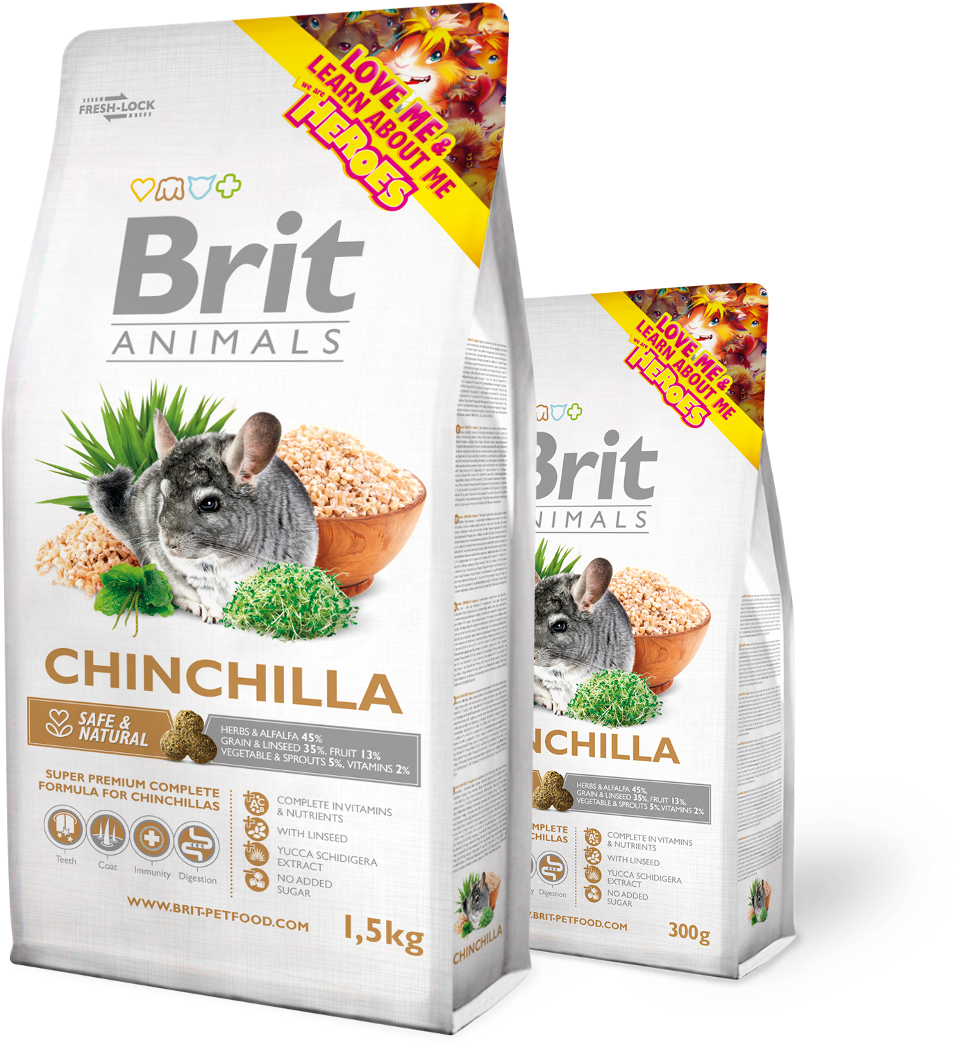 Super Premium Complete Food For Chinchillas - Brit Animals Chinchilla (1595x2126), Png Download