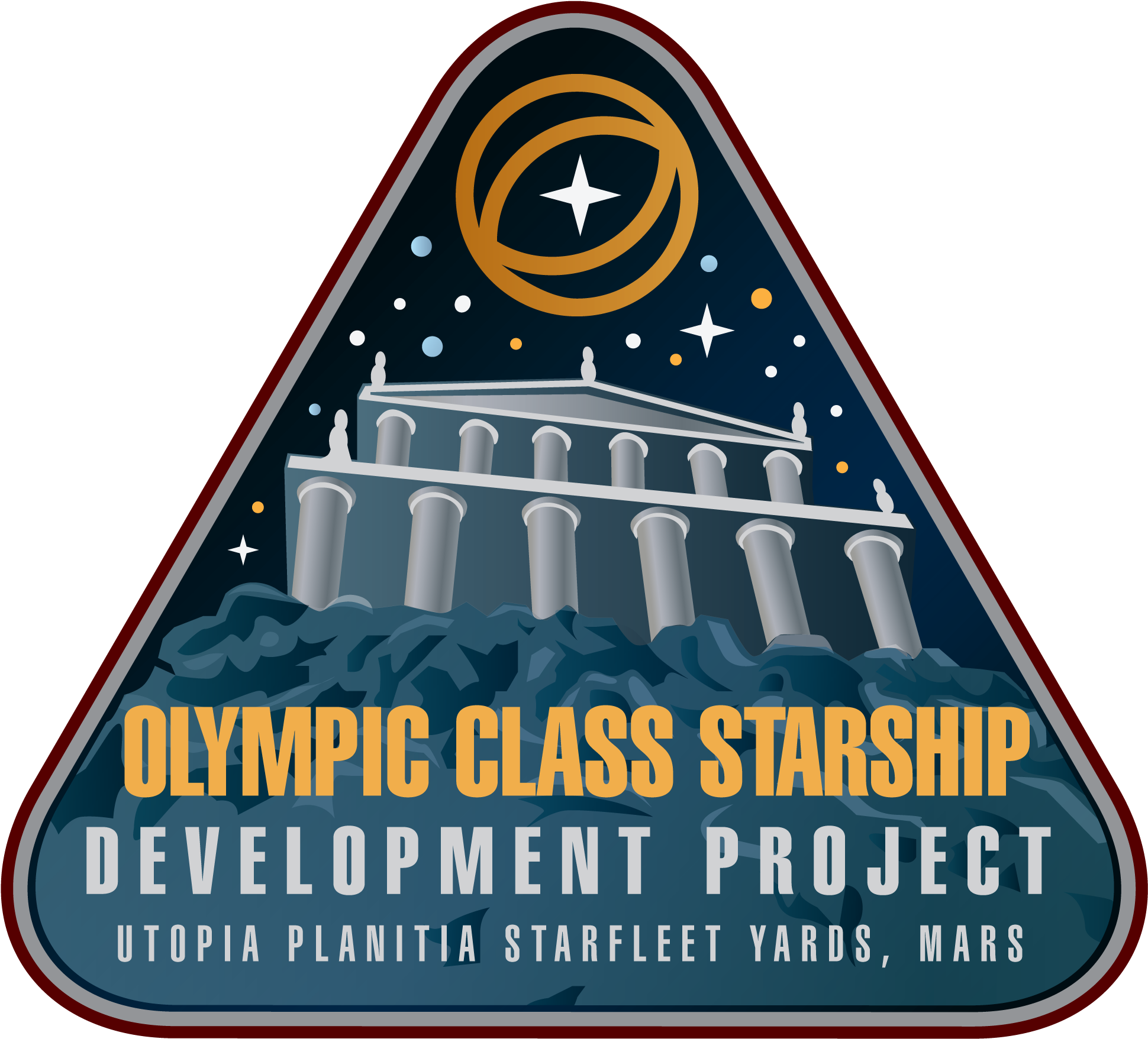 Olympic Patch - Startrek Galaxy Class Starship Project Square Stic (600x600), Png Download