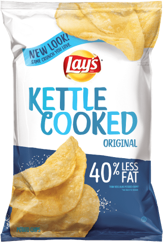 Potato Chips Png - Lay's Kettle Cooked Potato Chips - 8 Oz Bag (334x483), Png Download