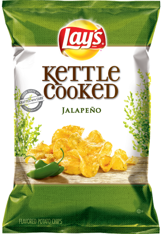Lays Kettle Cooked Jalapeno - Kettle Cooked Potato Ch Ips Sea Salt (334x483), Png Download