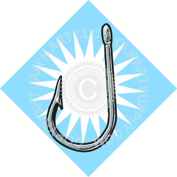Fish Hook (361x361), Png Download