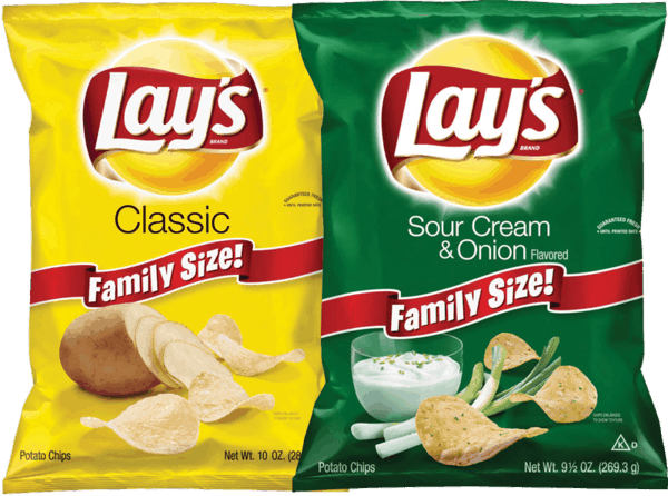00 For Lay's® Potato Chips - Lays Sour Cream And Onion Chips (600x446), Png Download