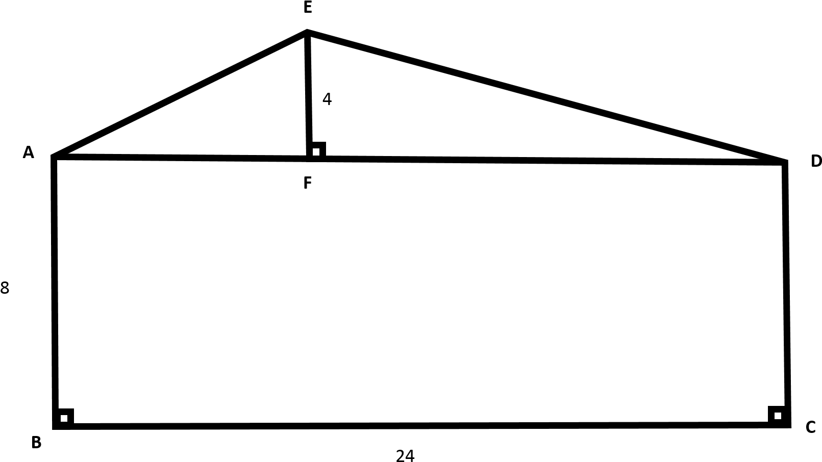 Notice That The Pentagon Is Made Up Of One Rectangle - Triangle (1676x962), Png Download