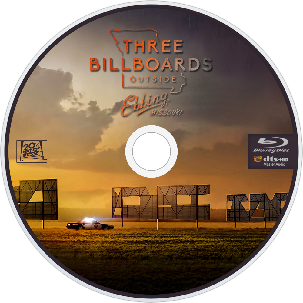 Three Billboards Outside Ebbing, Missouri Bluray Disc (1000x1000), Png Download