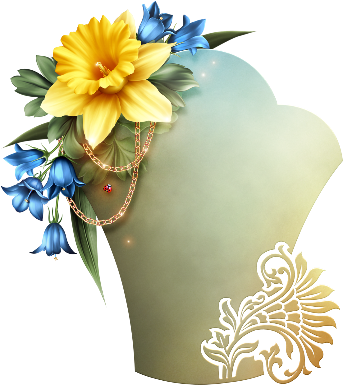 Spring Bouquet, Decoupage, Wallpaper, Divider, Wallpapers - Painting (1143x1280), Png Download