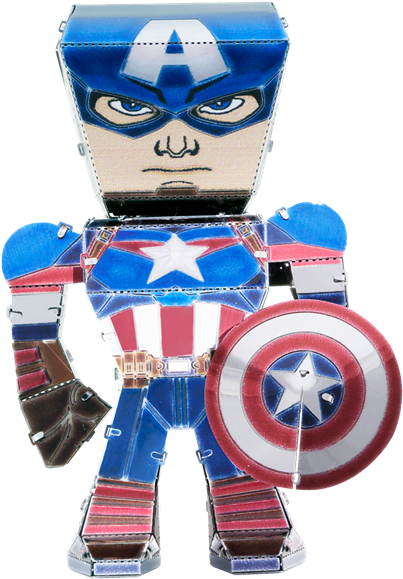 Picture Of Captain America - Fascinations Metal Earth Marvel Legends Captain America (446x620), Png Download
