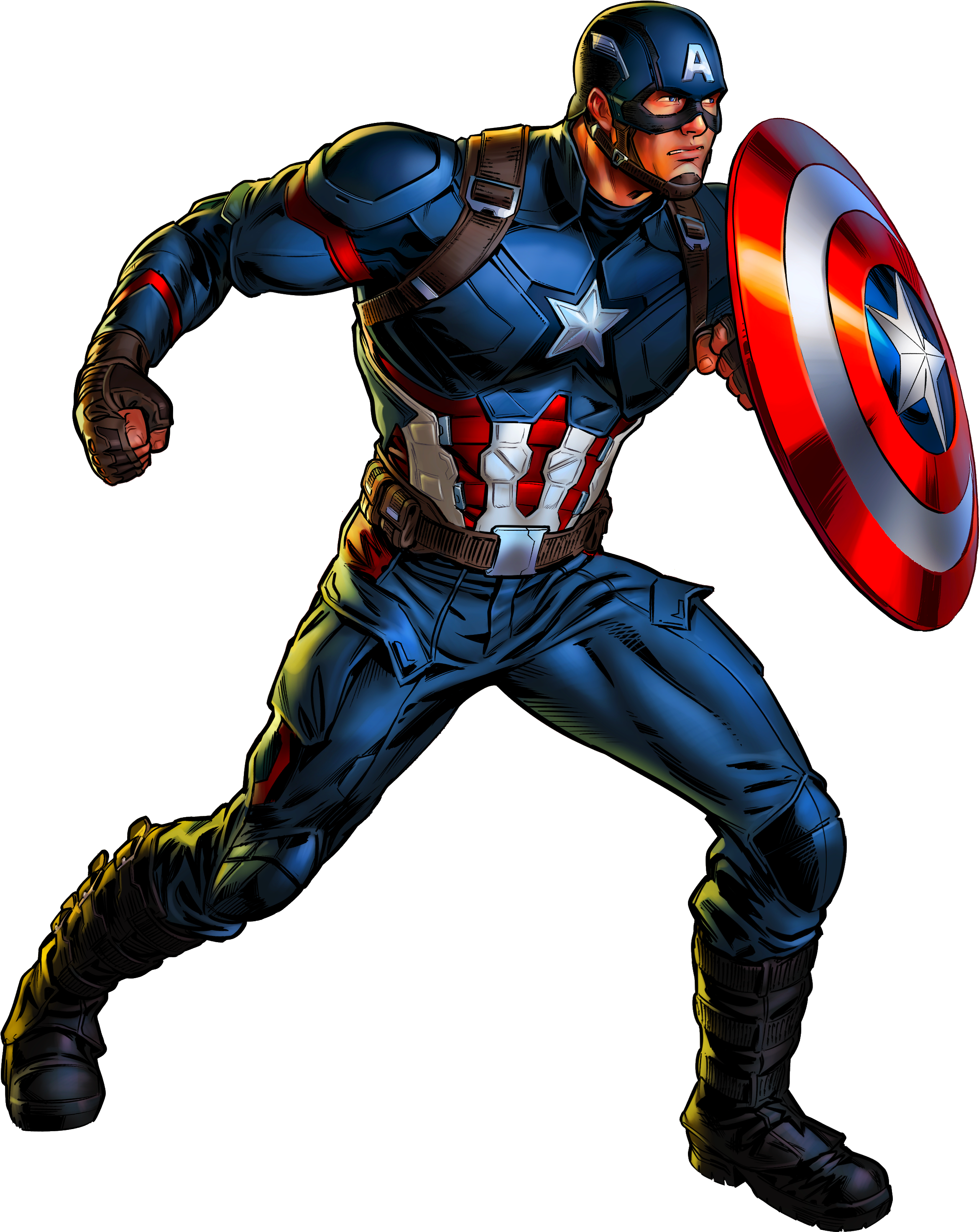 Captain America Clipart Dc Character - Capitan America Marvel Avengers Alliance (799x1000), Png Download