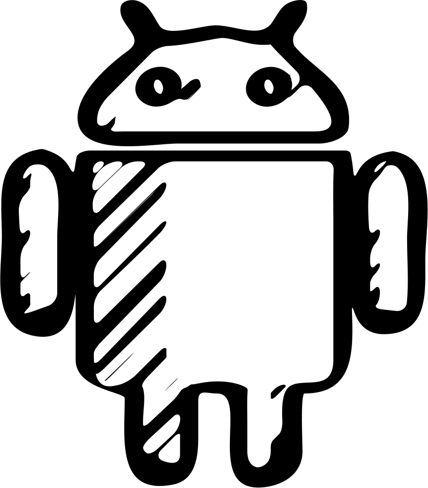 Android Sketched Logo - Android Logo Sketch Png (862x981), Png Download