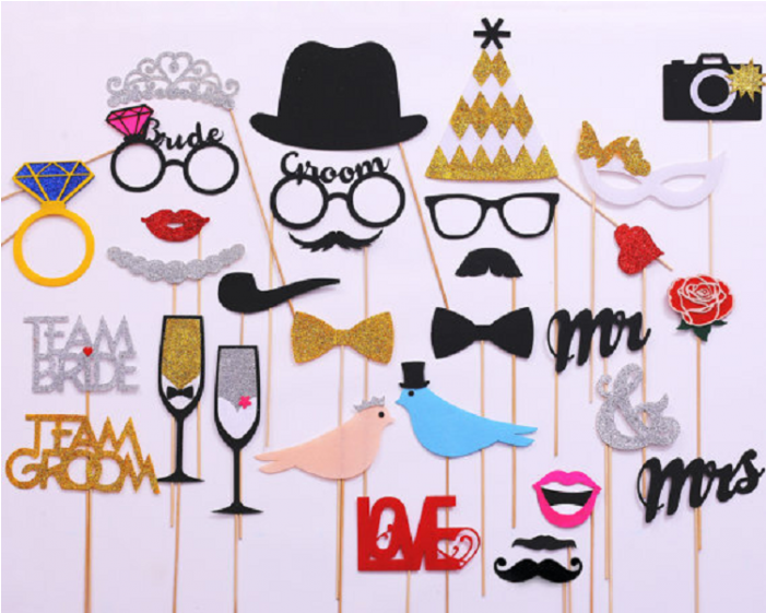 Party / Birthday / Wedding Photo Props Photo Booth - Wedding Booth Props Arabic (700x700), Png Download