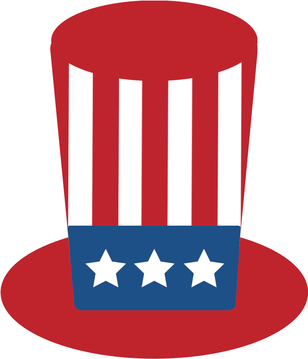Click The Following Links To Print The 4th Of July - Printable Photo Booth Prop Hats (1042x1215), Png Download