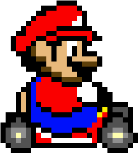 Mario Jump-man Mario - Super Mario Kart Pixel Mario (360x380), Png Download
