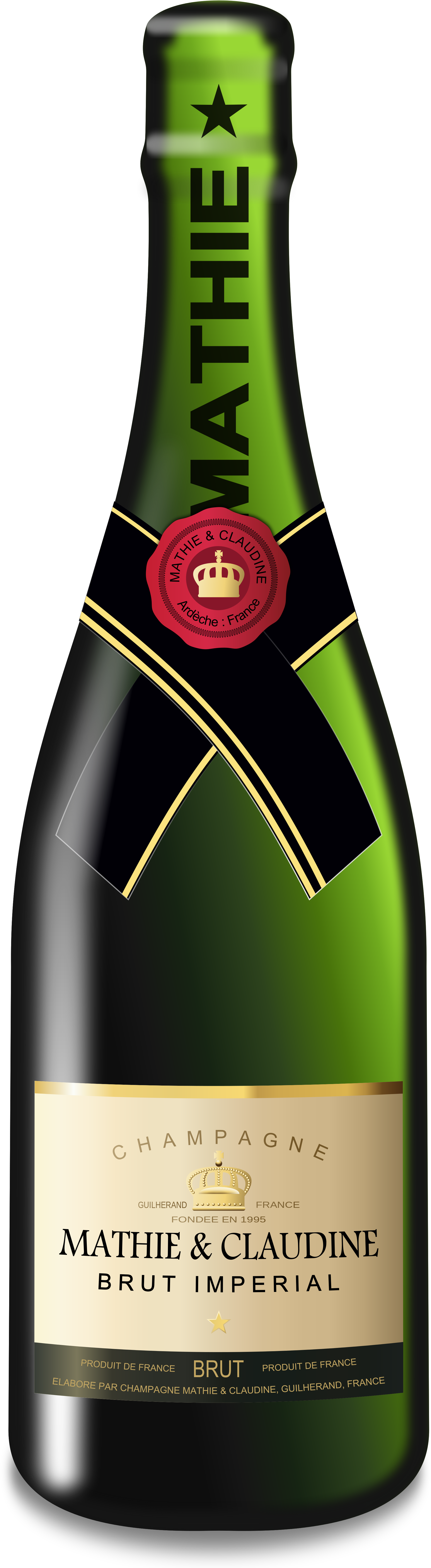 File - Champagne Bottle - Svg - Wikimedia Commons - Champagne Pink Bottle Open (2000x7241), Png Download