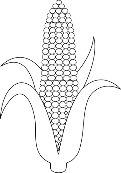 Free Sweet Corn Clipart Clip Art Image 9 Of Image - Corn Black And White Clip Art (387x550), Png Download