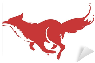 Running Fox Silhouette (400x400), Png Download