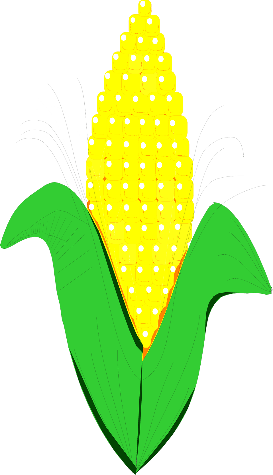 Corn Clipart 5 Image - Cartoon Corn No Background (958x1666), Png Download