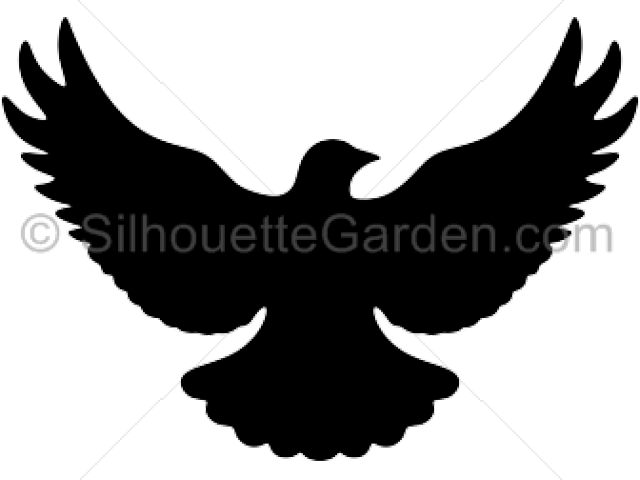 Dove Clipart Silhouette - Flying Dove Silhouette (640x480), Png Download