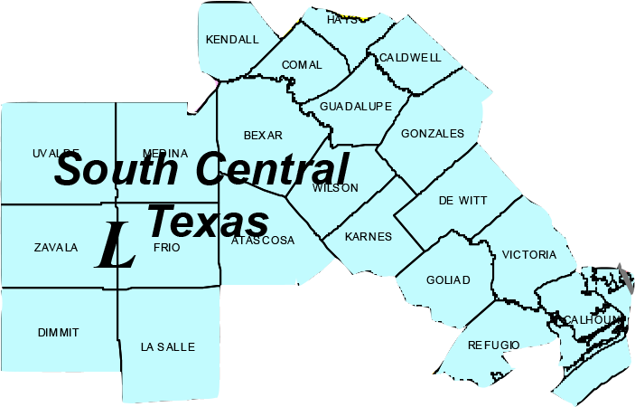 Region L - - South And Central Texas (703x450), Png Download