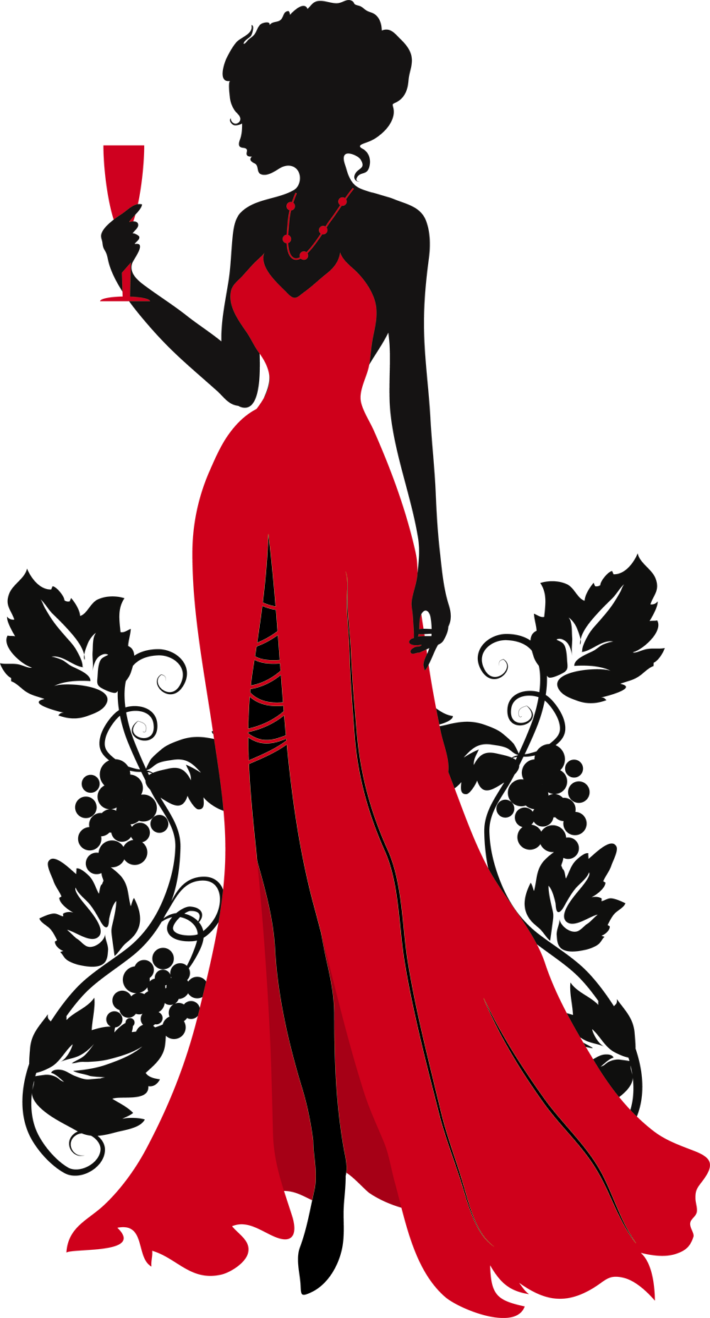 Clip Art Black And White Library Advertising Clipart - Siluetas De Mujer Para Pintal (1000x1857), Png Download