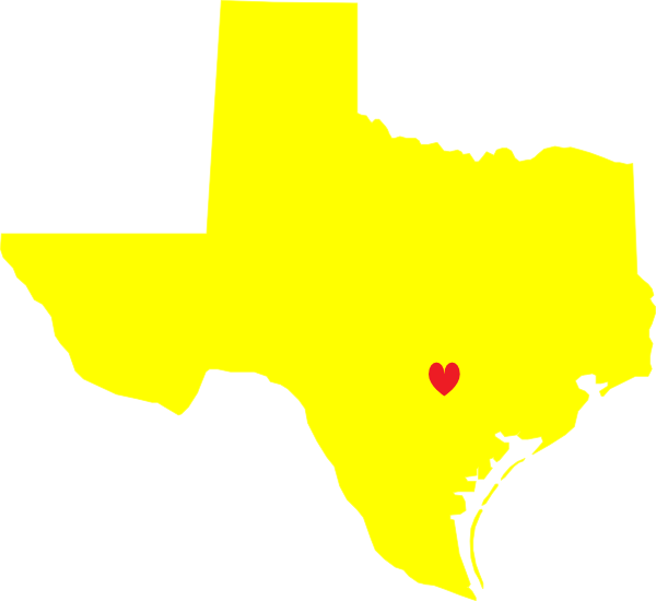 Heart Texas - Texas (600x550), Png Download