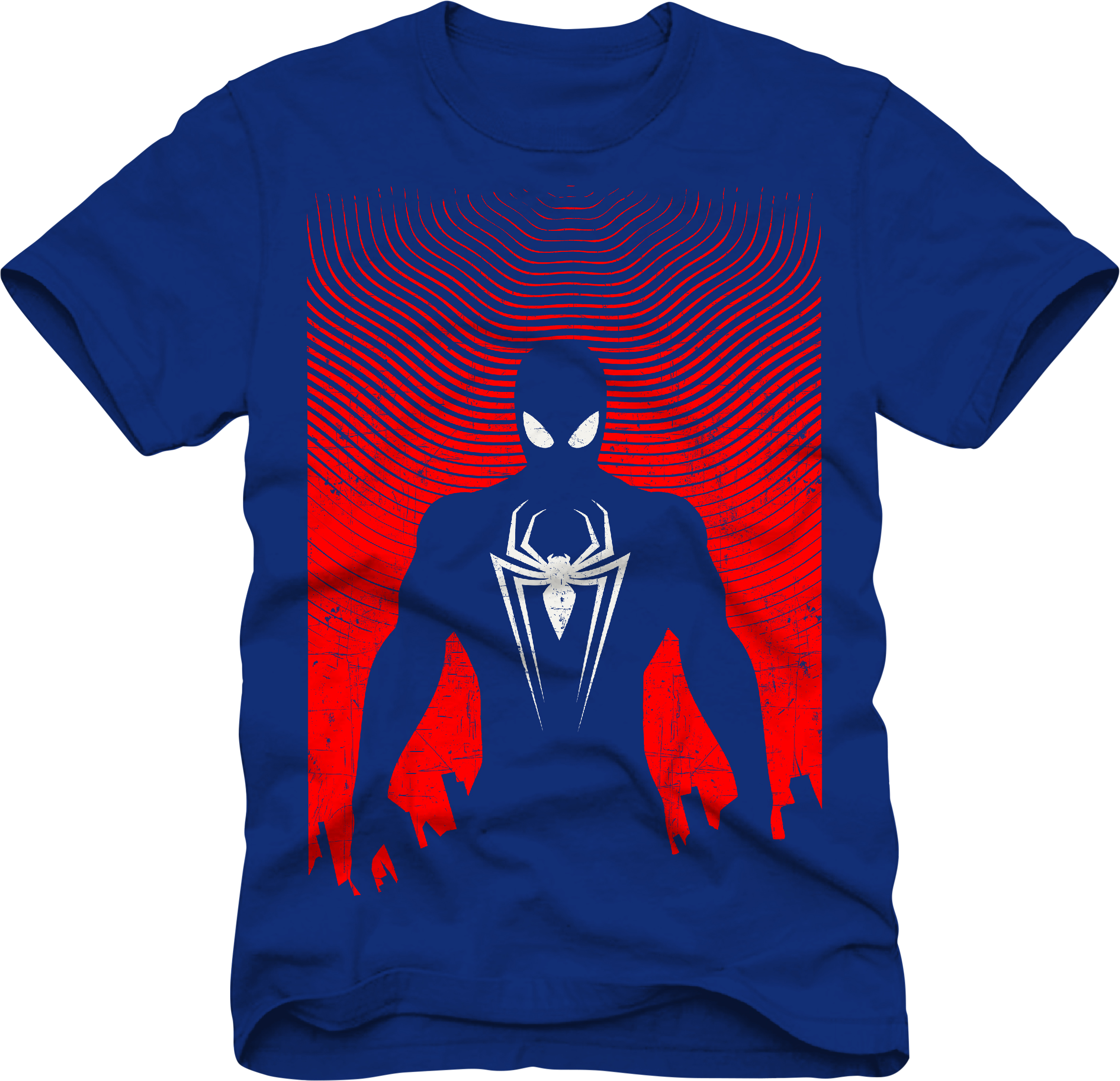 Silhouette Spider Man T Shirt - Men's Spider Man Silhouette T Shirt (2350x2267), Png Download