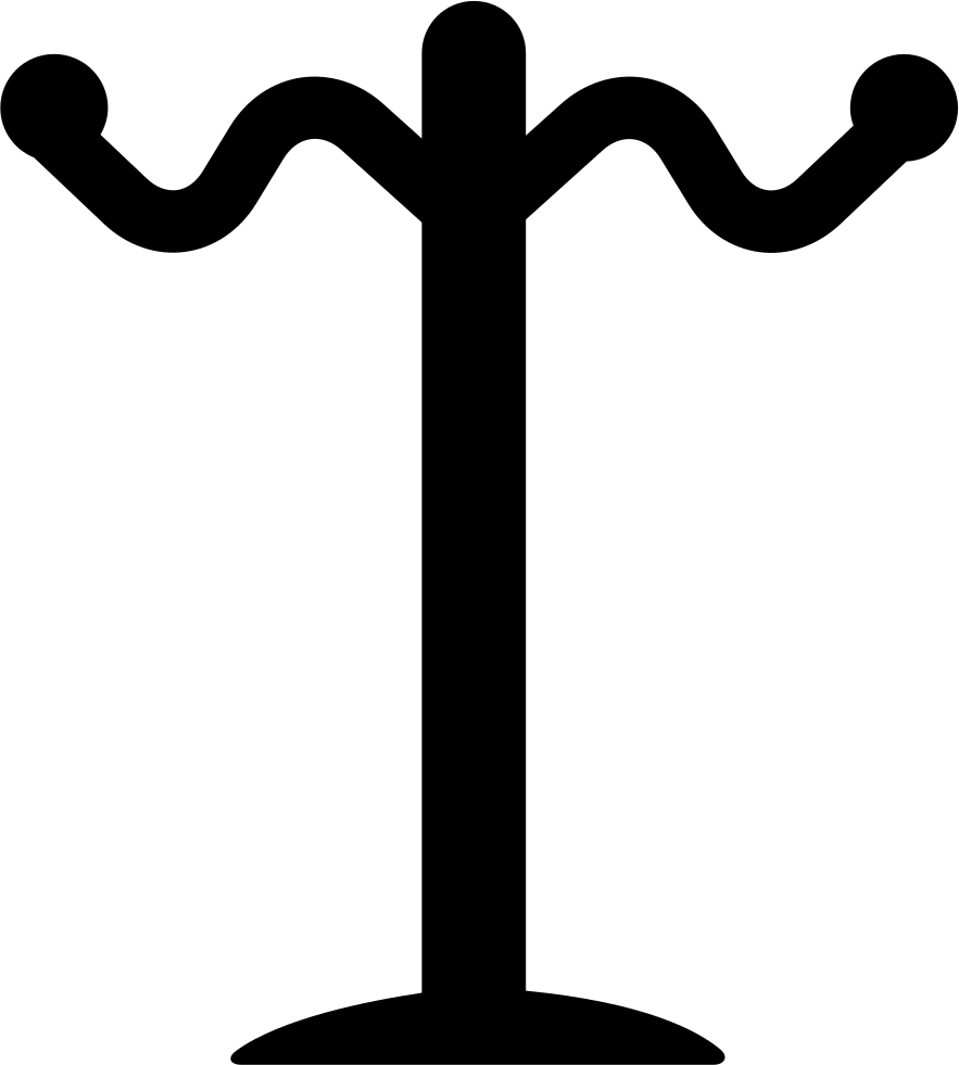 Rack Of Tall Thin Shape For Hanging Clothes Comments - Clothing Rack Icon Png (883x981), Png Download