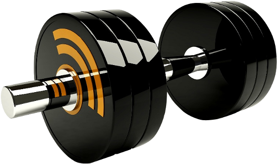 Гантель На Белом Фоне (600x400), Png Download