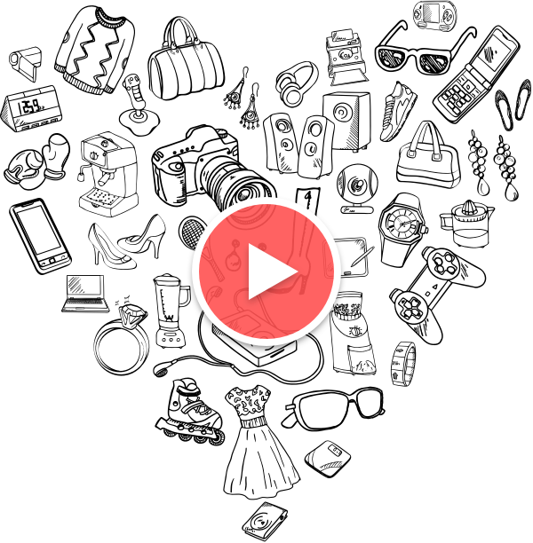 Graphic Full Heart Play Button@2x - Heart (600x612), Png Download
