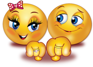 Engaged Couple - Couple Smiley Emoji (384x384), Png Download