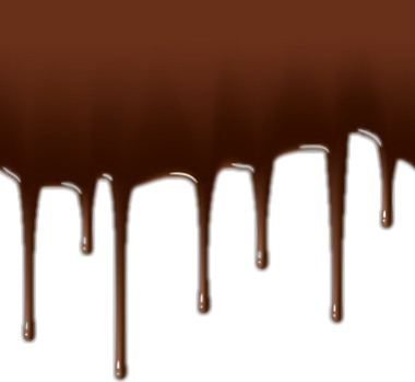 Melted Chocolate Dripping (380x349), Png Download