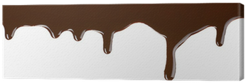 Melted Chocolate Dripping On White Background Canvas - Chocolate (400x400), Png Download