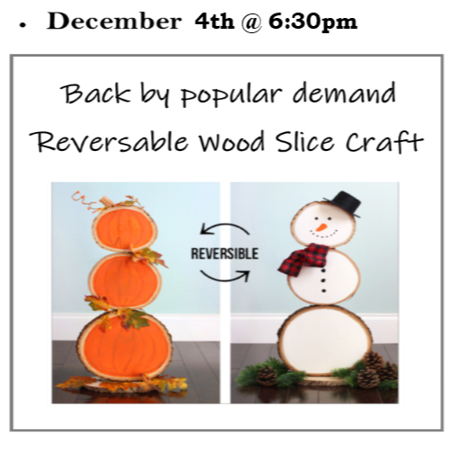 Wood Slice - Snowman (499x523), Png Download