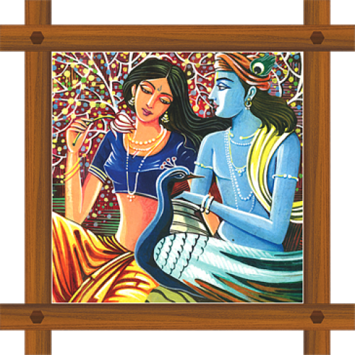 Tootpado Radha Krishna Wall Hanging Photo Frame (500x500), Png Download
