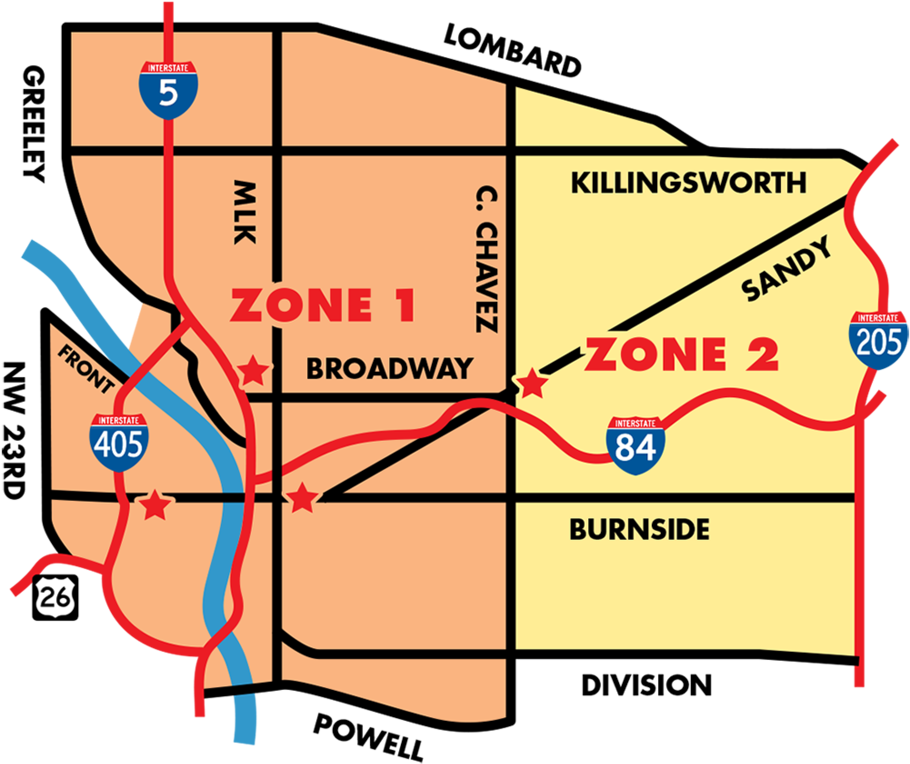 *map Shows Current Delivery Boundaries - Diagram (1000x1000), Png Download