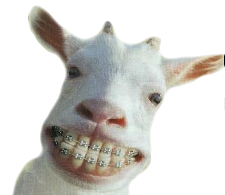 Crazy Goat (454x388), Png Download