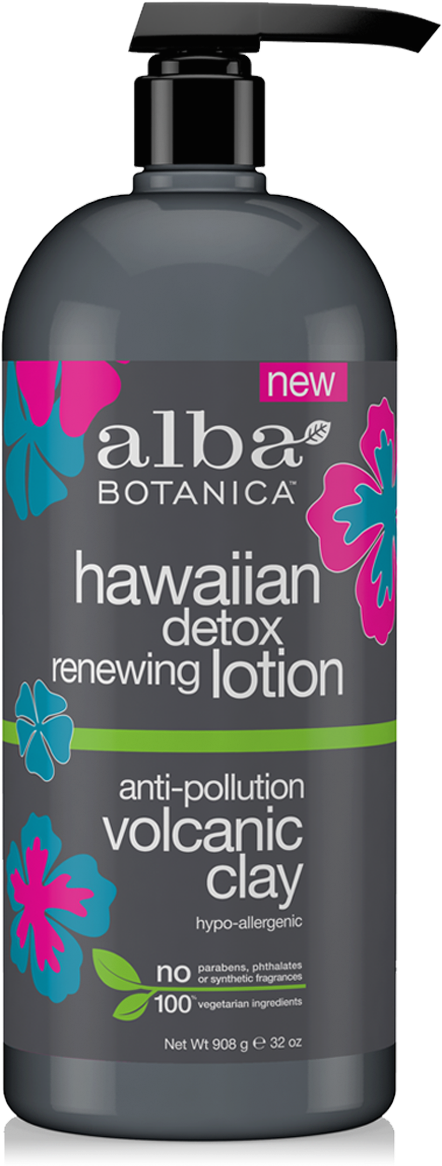 32 Fl Oz - Alba Botanica Hawaiian Detox Frothy Scrub Volcanic (600x1200), Png Download
