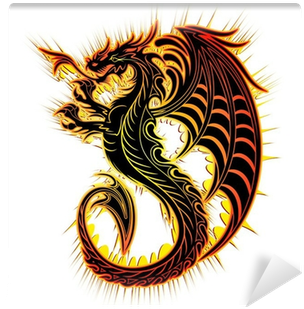 Drago Fuoco Simbolo Fire Dragon Symbol 2012 Self Adhesive - Dragon Symbol (400x400), Png Download