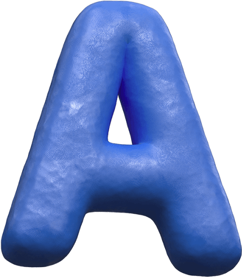 Blue Clay Font - Clay Fonts (595x595), Png Download