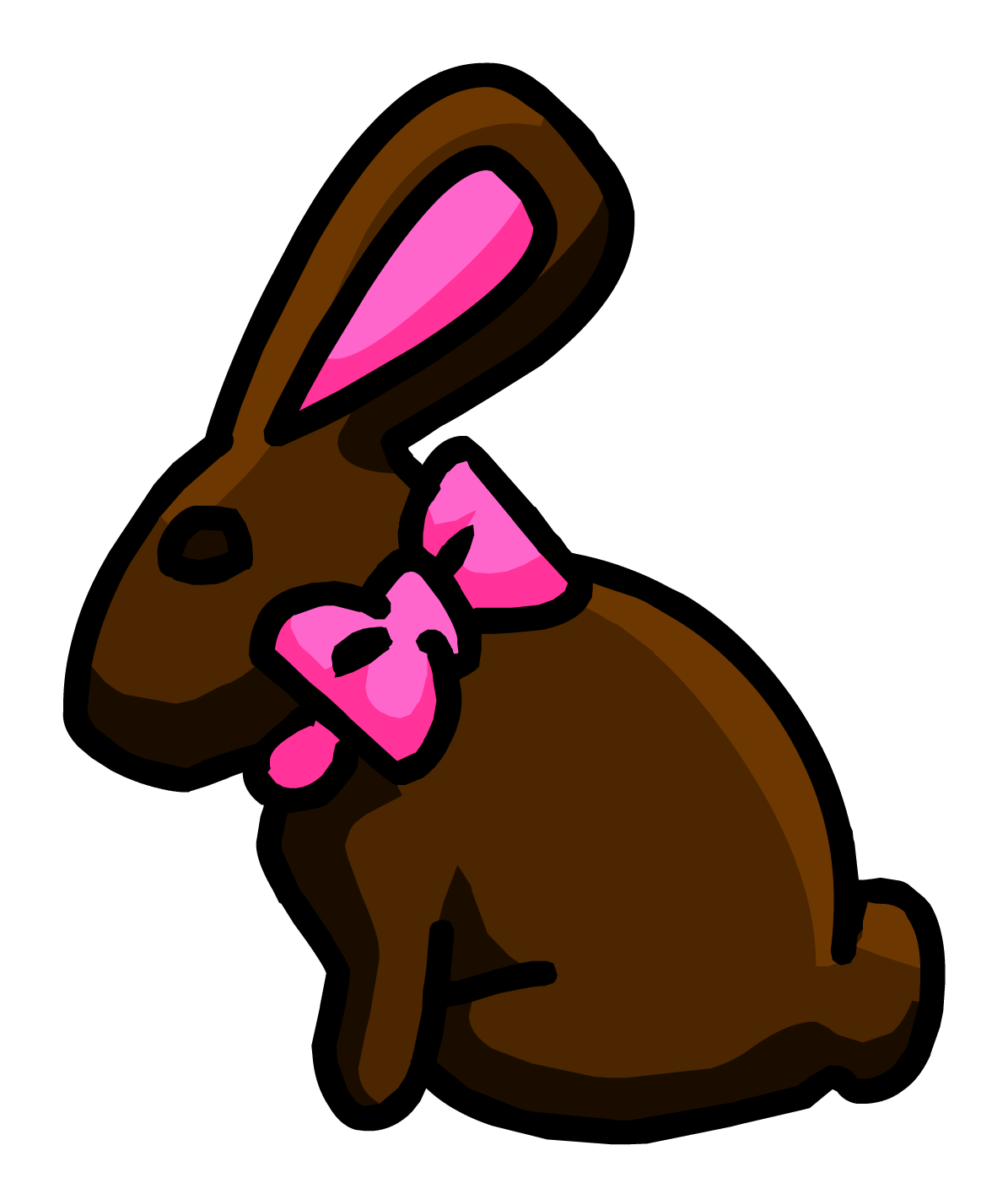 Chocolate Bunny Pin - Rare Club Penguin Pins (1195x1422), Png Download