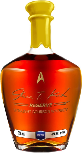 This Ultra Small Batch Is Assembled From Only The Choicest - James T. Kirk Reserve Straight Bourbon Whiskey 750ml (500x793), Png Download